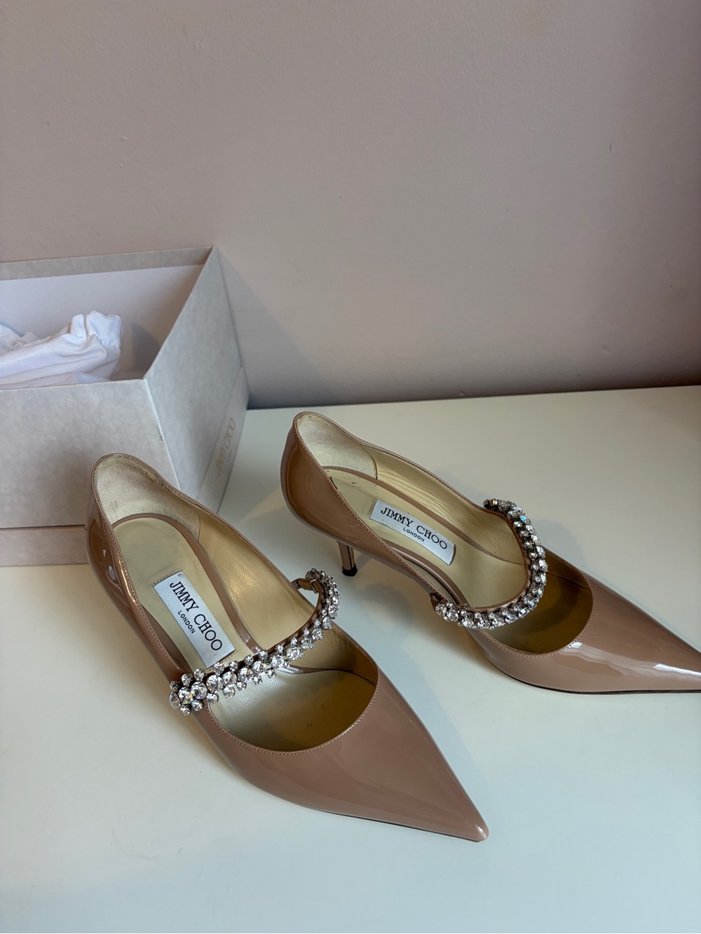 Jimmy Choo Bing Pump 65 in Ballet Pink patent leather - Picture 14 of 15